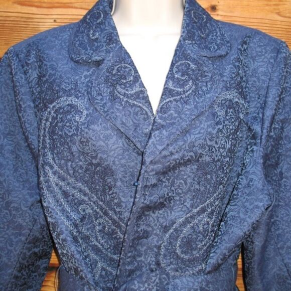 NWOT Blue Brocade Jacket - Picture 3 of 8